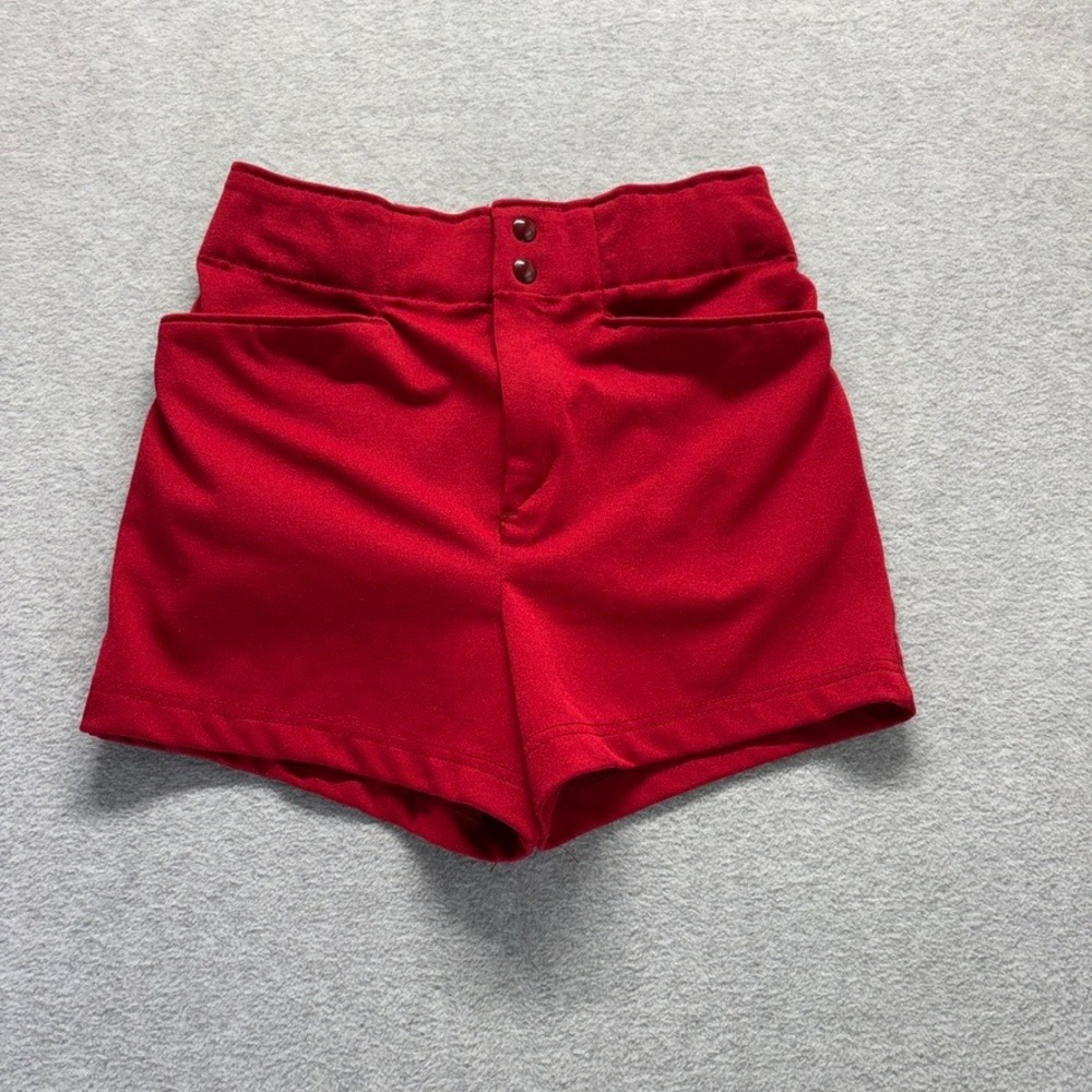 Vintage Russell Athletic Coach Shorts Mens Medium Red Retro Activewear